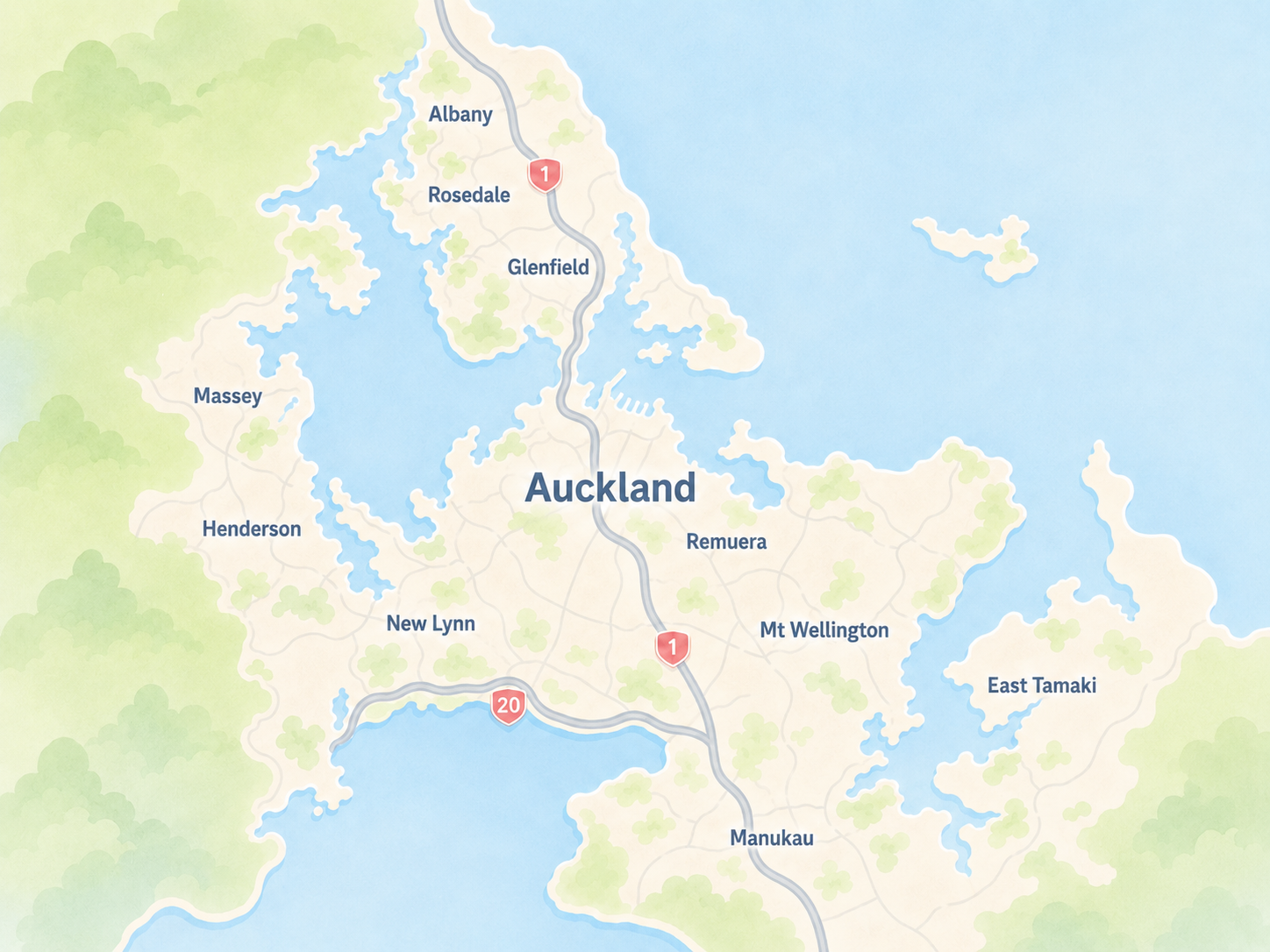 Nexus Plumbing service area — greater Auckland
