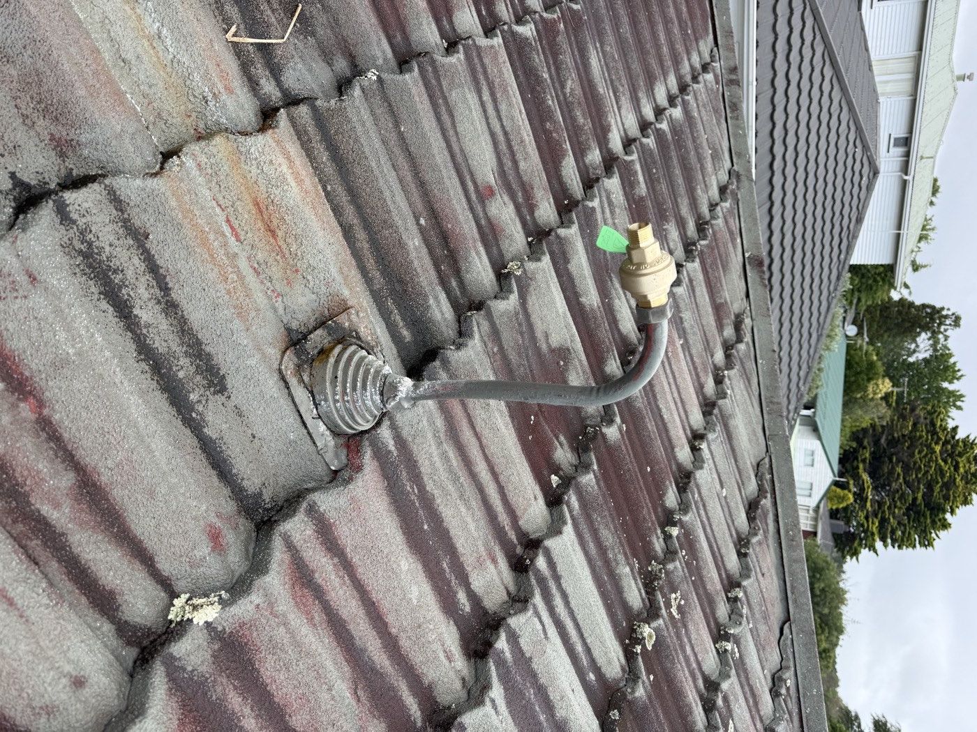 Why is water running out of the pipe on my roof?